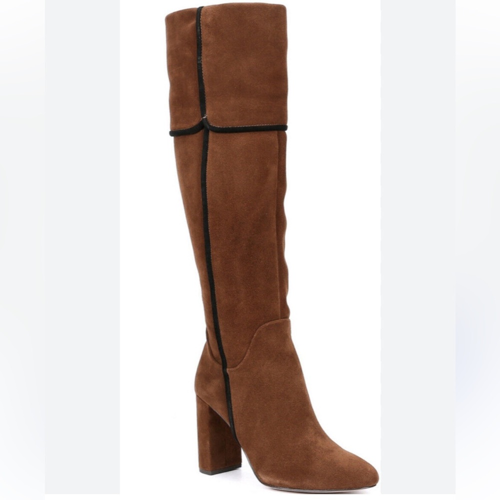 AD & Daughters Vero Curio Theodorah Knee High Suede Block Heel Boots Size 7.5